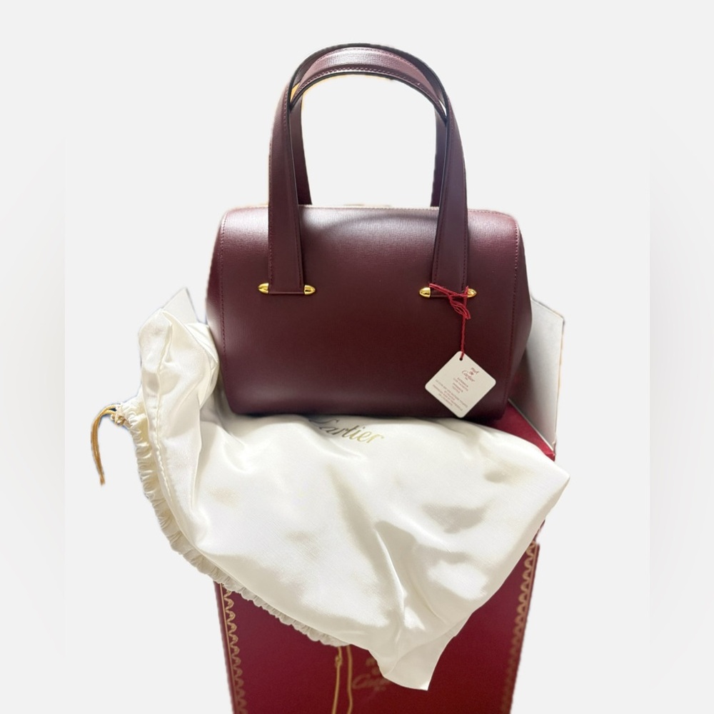Cartier Must Handbag Leather Bordeaux